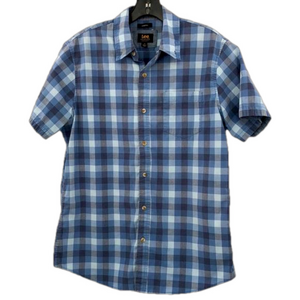 Lee Premium Select Regular Fit Stretch Size M Short Sleeves Checkered Shirt